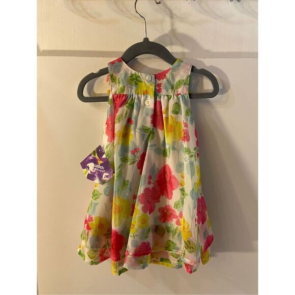 Blueberi boulevard dress 18m flowers ruffles rn#103572 - Picture 2 of 5